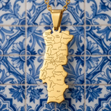 Collier carte du Portugal