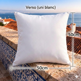 Housse de coussin bleue azulejos